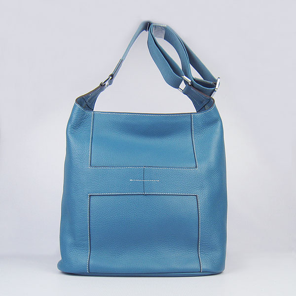 Knockoff Hermes Good News H Women Shoulder Bag Blue H2801